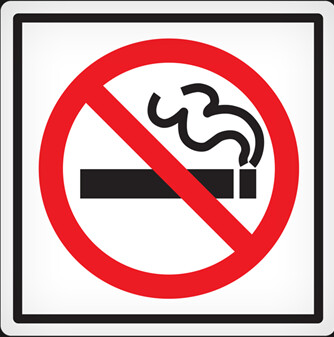 NO SMOKING ADHESIVE VINYL 4 X 4&quot;