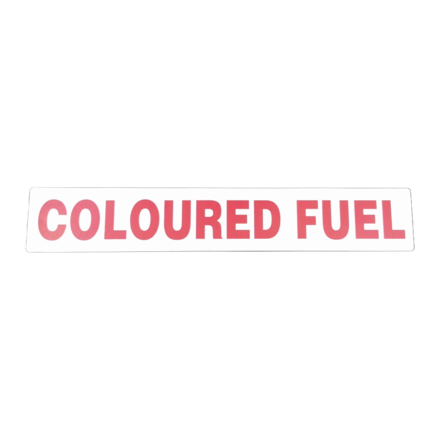COLORED FUEL ADHESIVE VINYL SIGN 3 X 18&quot;