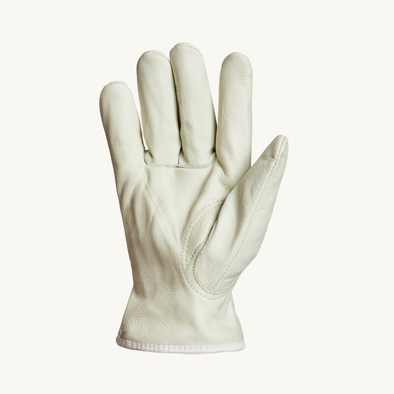SUP-378AFL GLOVES - COWGRAIN AMERICAN DRIVER - ELASTIC BACK - FLEECE LINED