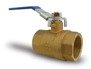 BRASS BALL VALVE WITH LOCKING HANDLE