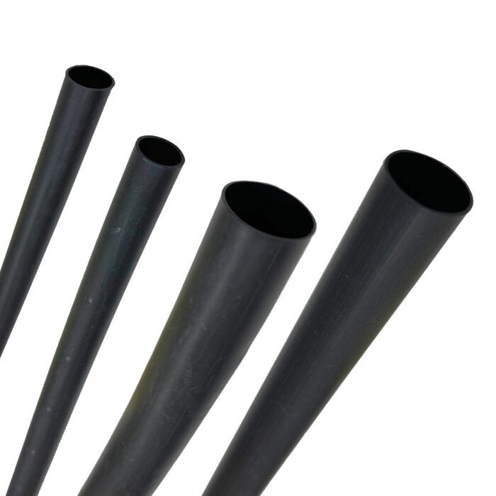 HEAT SHRINK DW BLK 1/2&quot;  X 6&quot; LONG