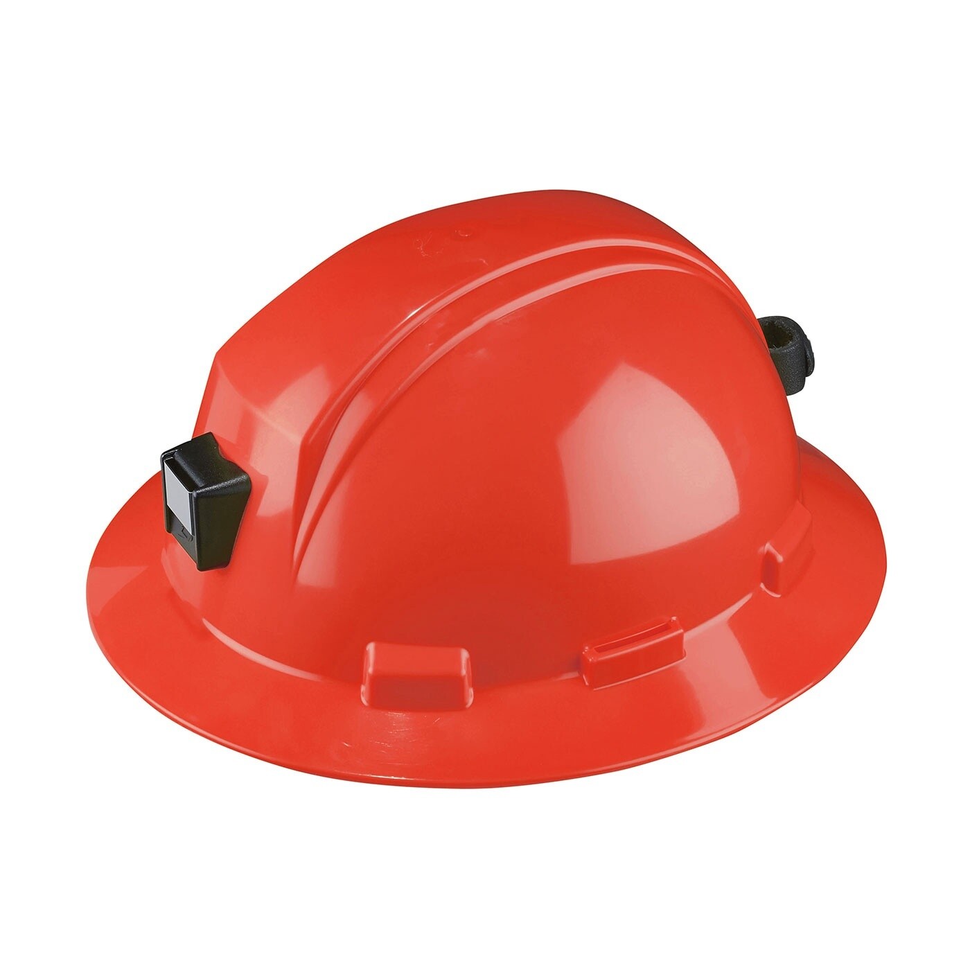 KILIMANJARO FULL BRIM HARD HAT W/ MINER&#39;S LAMP BRACKET TYPE 1 CLASS E RATCHET SUSPENSION, Colour: Red