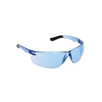 BLUE TINT SAFETY GLASSES W/ FLEX NOSE PC