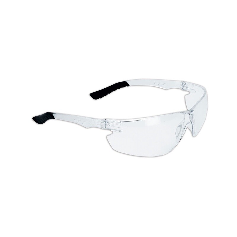 CLEAR LENS SAFETY GLASSES W/ FLEX NOSE PC