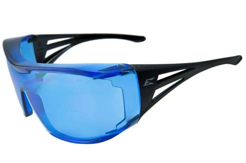 Ossa Over the Glasses Safety Glasses, Color: Blue Horticulture Lens