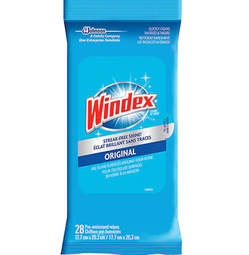 GLASS &amp; SURFACE CLEANER WIPES 28PK