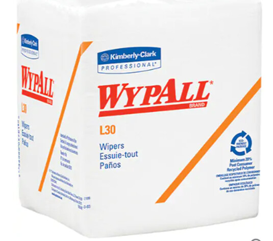 WIPERS WYPALL L30 1 PLY WHITE PER PACK