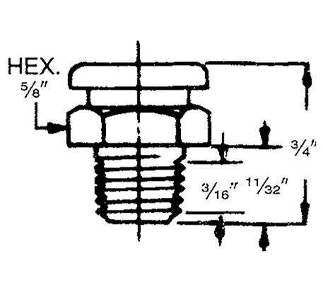 SCN-AB838 BUTTON HEAD FITTING STND 1/8" THREAD 3/4" OL