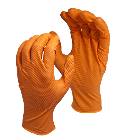 GLOVE - MONKEYWRENCH 6 ML DIAMOND GRIP ORANGE 50/ BOX