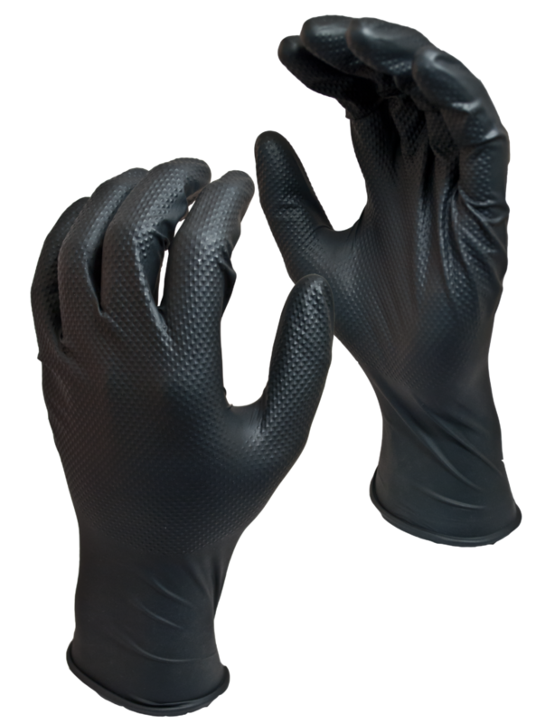 WAT-5558PF-XXL GLOVE - MONKEYWRENCH 8MIL BLACK DIAMOND GRIP-XXL 50/BOX