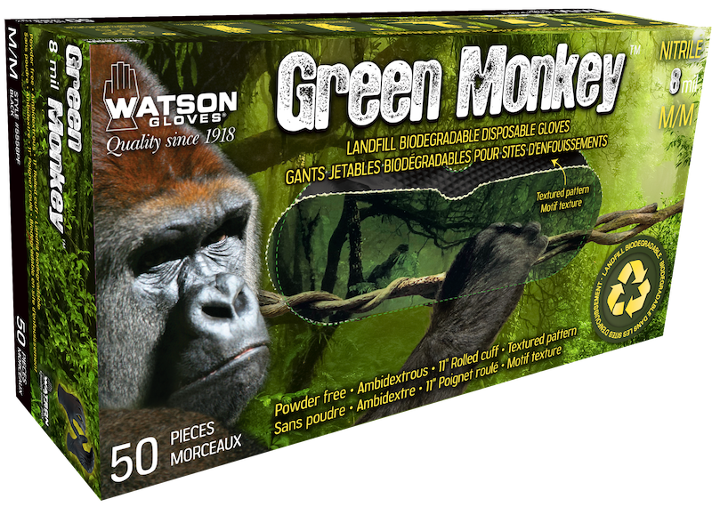 WAT-5558PF-XXL GLOVE - MONKEYWRENCH 8MIL BLACK DIAMOND GRIP-XXL 50/BOX