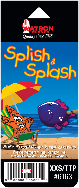 WAT-6163-XXS GLOVE - SPLISH SPLASH