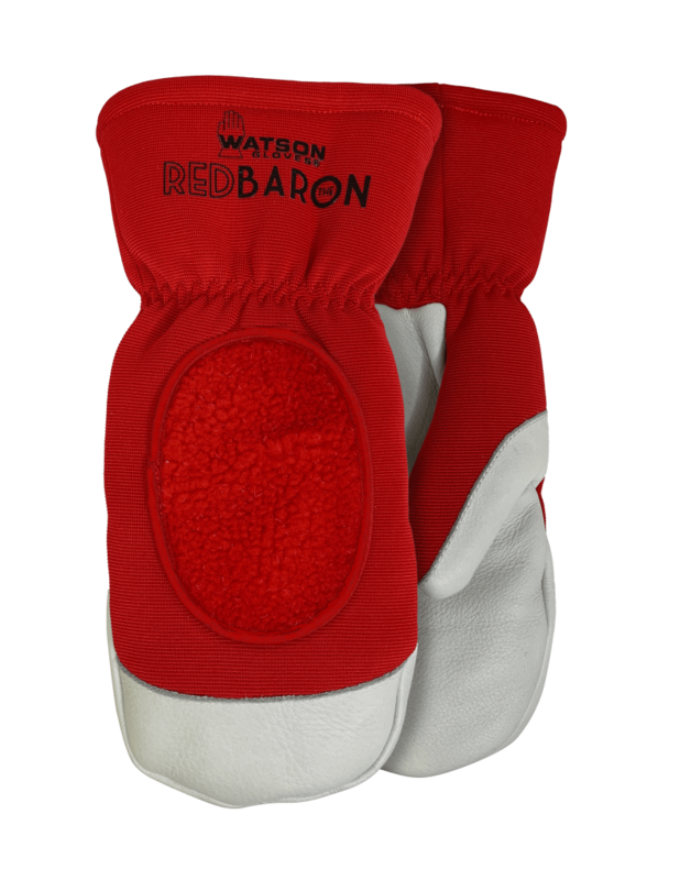 WAT-94005 MITT, RED BARON SHERPA LINING RED