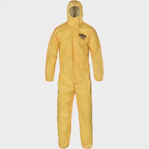 COVERALL- CHEMMAX- HOODED YELLOW