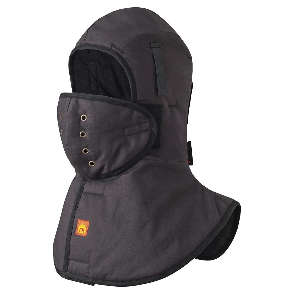 FR QUILTED HARD HAT LINER LONG NECK BLACK O/S