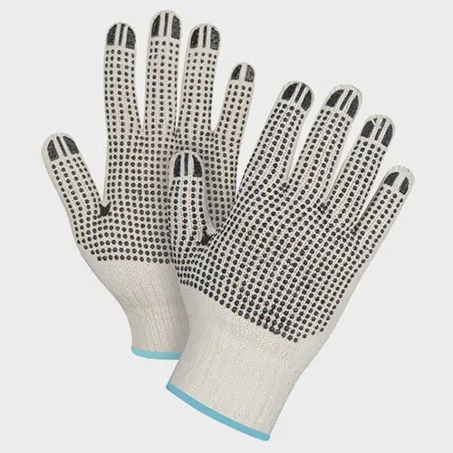 GLOVE, POLY/COT PVC DOT GLOVE XL