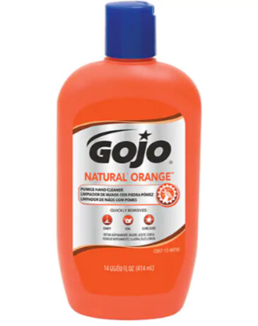 SCN-JA327 HAND CLEANER - GOJO W/PUMICE - NATURAL ORANGE