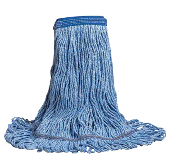 WET FLOOR MOP SWINGER BLEND LOOPED 16 OZ BLUE