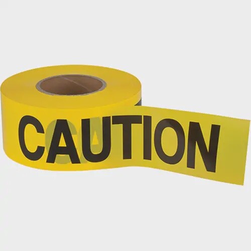 BARRICADE TAPE - CAUTION - YELLOW - 3&quot; X 1000