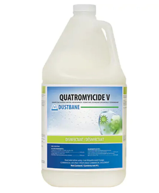 DISINFECTANT &amp; SANITIZER, QUATROMYICIDE V, 4L