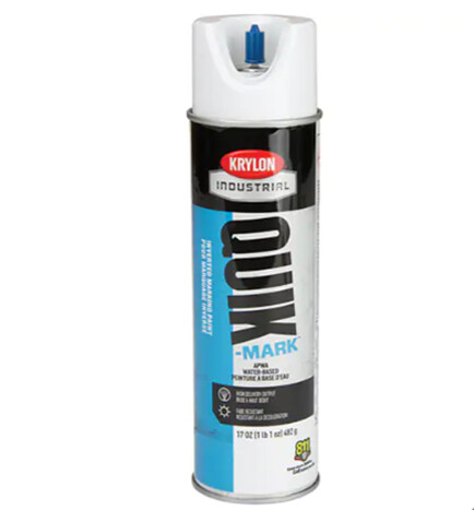 BRILLIANT WHITE PAINT - QUIK-MARK - WATER-BASED - 20 oz