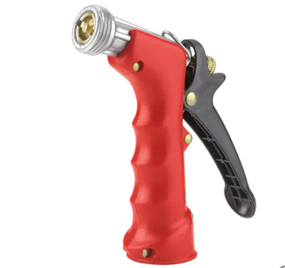 NOZZLE - PISTOL GRIP - INSULATED - RED - HOT WATER