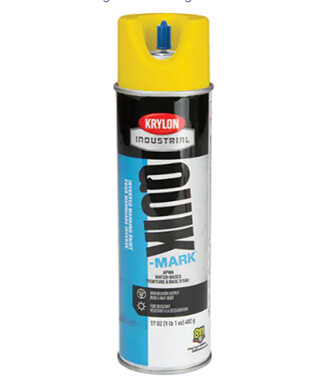 UTILITY YELLOW PAINT - QUIK-MARK - WATER-BASED - 20 oz