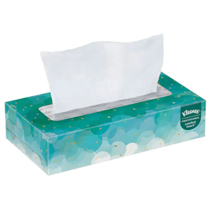 SCN-NJJ021 KLEENEX FACIAL TISSUE WHITE 8.3&quot; x 7.8&quot; SHEETS