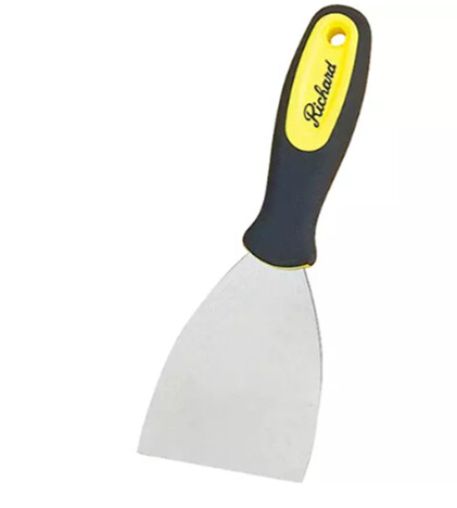 SCRAPER, STIFF, WALL 3&quot; HIGH-CARBON STEEL ERGO GRIP