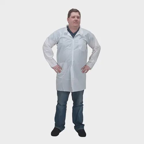 LAB COAT -  DISPOSEABLE - 2 POCKETS