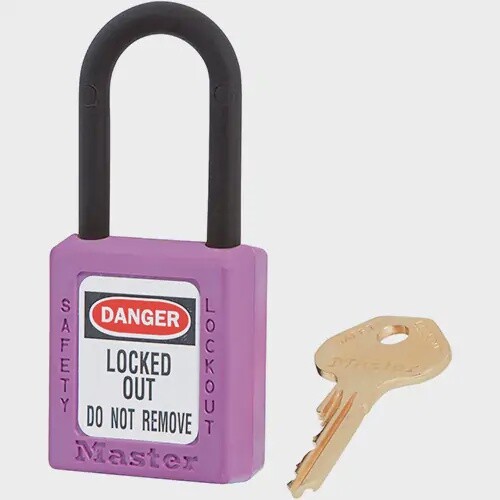 SCN-SAR839 LOCKOUT PURPLE DIELECTRIC XENOY PADLOCK