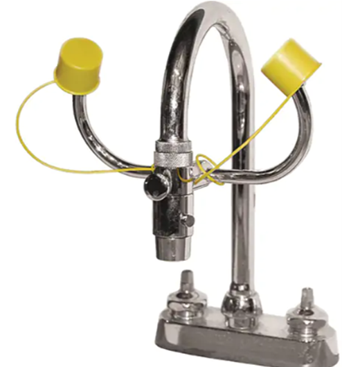 EYEWASH - LAB FAUCET MOUNT TWIN SPRAYHEADS