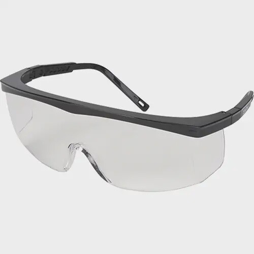 SAFETY GLASSES - Z100 SERIES BLACK FRAME - CLEAR LENS