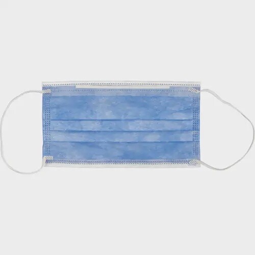 SCN-SGW395 DISPOSABLE PROCEDURE FACE MASK BLUE 3 LAYER