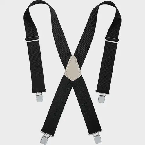 SUSPENDERS NYLON/ELASTIC INDUSTRIAL BLACK