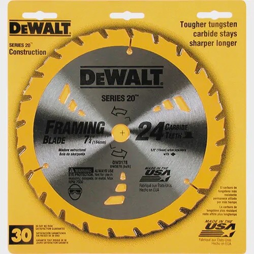 SAW BLADE 7-1/4&quot; 24TH FRAMING