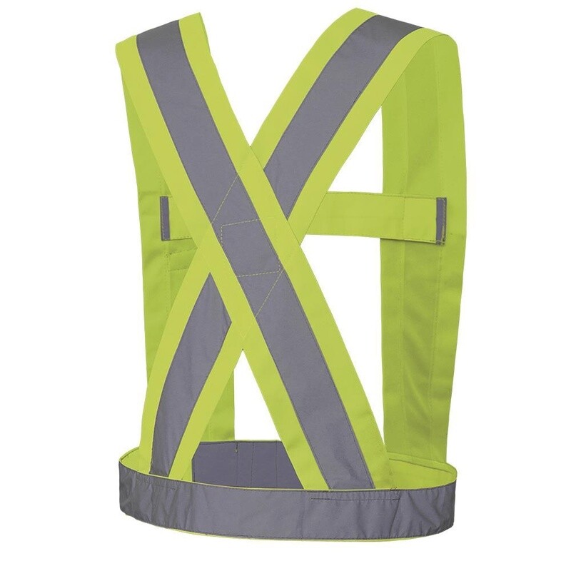SAFETY SASH - HI-VIS - YELLOW - CSA 4&quot; WIDE