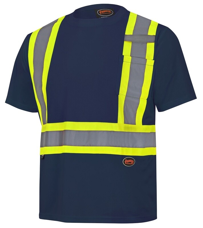 BIRDSEYE SAFETY T SHIRT NAVY