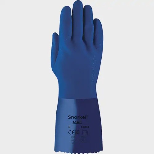 GLOVE - SNORKEL - FLEXIBLE - PVC - FULLY COATED, Size: 10