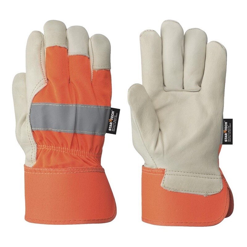 GLOVES -  HI-VIS UNLINED ORANGE BACK