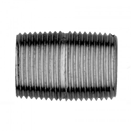 BLK IRON NIPPLE - 1 1/2&quot; MPT