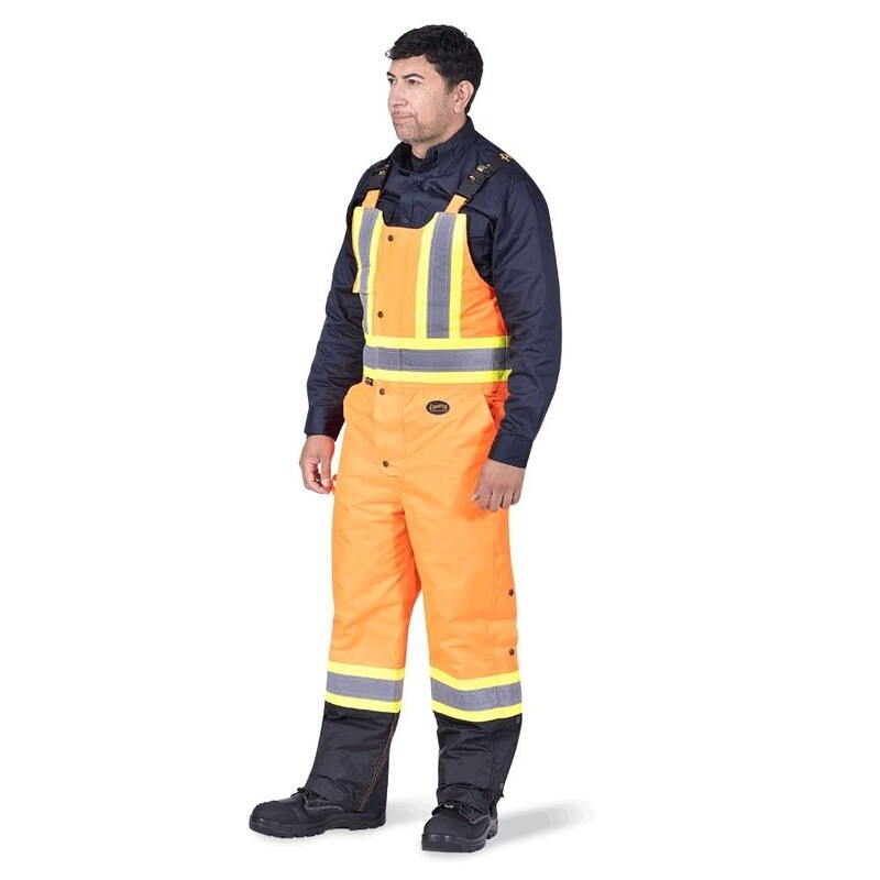 HI-VIS 100% WATERPROOF QUILTED BIB PANT