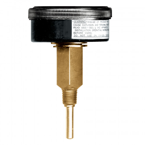 Tridicator; 0-55 P.S.I; 250 F; 3.5&quot; Dial; 1/2NPT