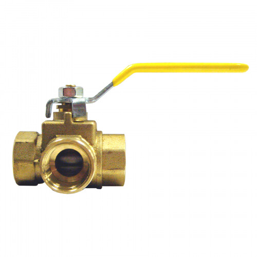 THREE WAY BALL VALVE 1/4" 400 PSI