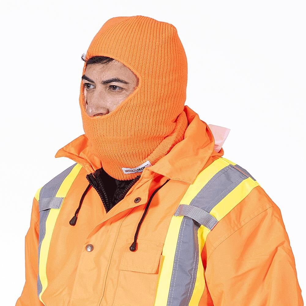 LINED 1-HOLE BALACLAVA - HV ORANGE