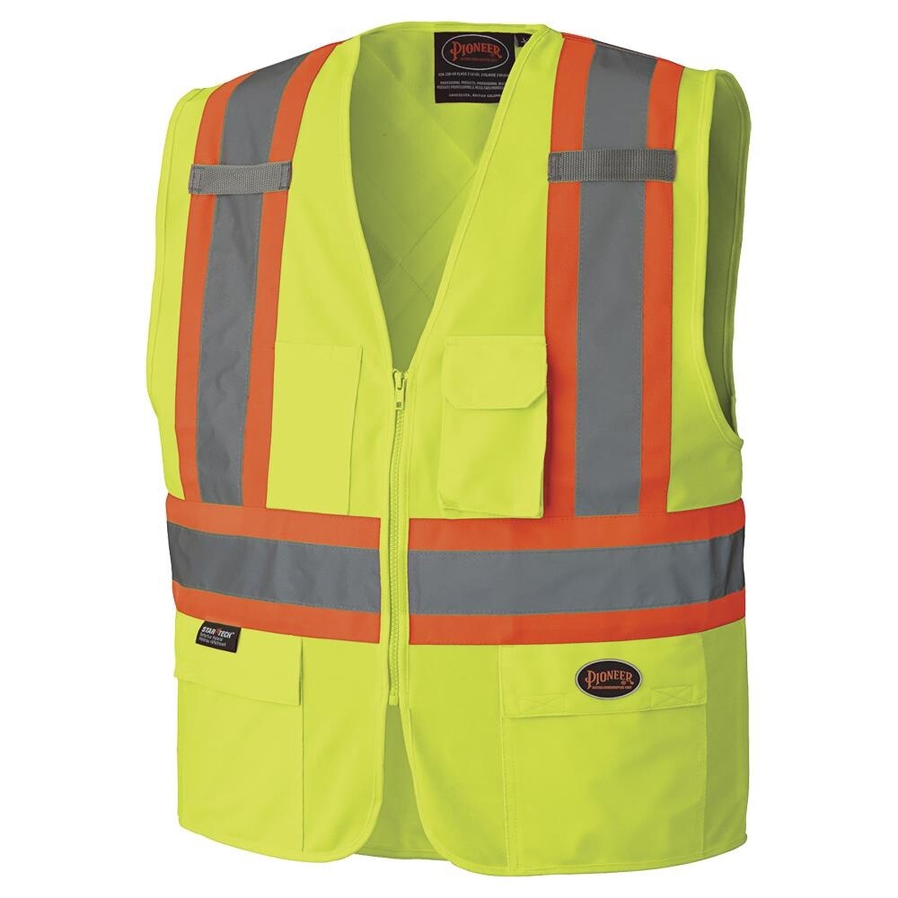 ZIPPER FRONT VEST YELLOW/GREEN (FINAL SALE - NON RETURNABLE)