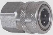 SS Pres.Wash Coupler;1/4x1/4 FPT