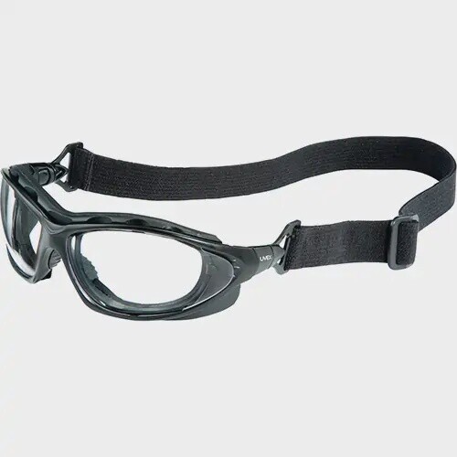 EYEWEAR UVEX SEISMIC BLK FRAME CLR HARDCOAT LENS