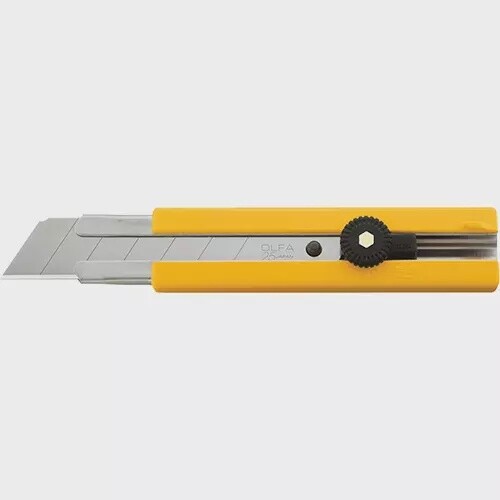 Knife, 25 mm, Carbon Steel, Heavy-Duty, Plastic Handle