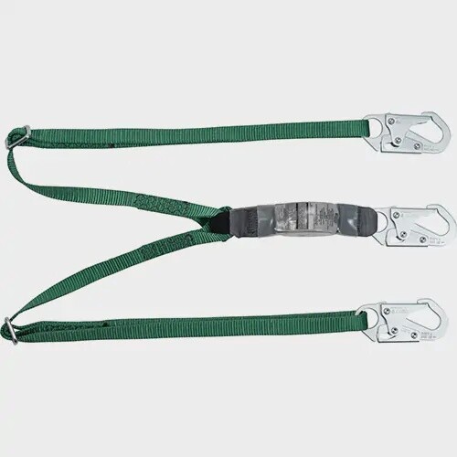 V-Series Lanyard, 6&#39;, Snap Hook Center, Snap Hook Leg Ends, Polyester